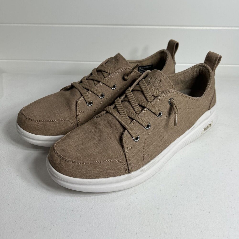 Skechers Bobs Women’s Shoes Size 9 Tan B Cute Archfit Comfort Slip In Canvas - Picture 11 of 11